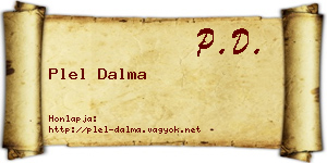 Plel Dalma névjegykártya
